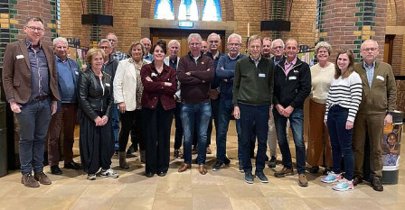 Groepsfoto van de deelnemers aan de Leerlijn Behoud het kerkgebouw Westland